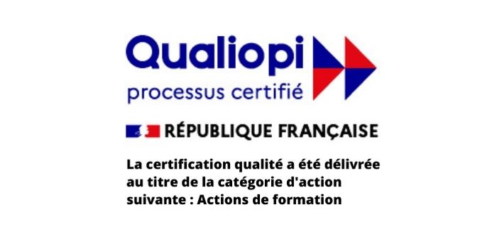 Logo Qualiopi – certification qualité reconnue par l’État pour les organismes de formation